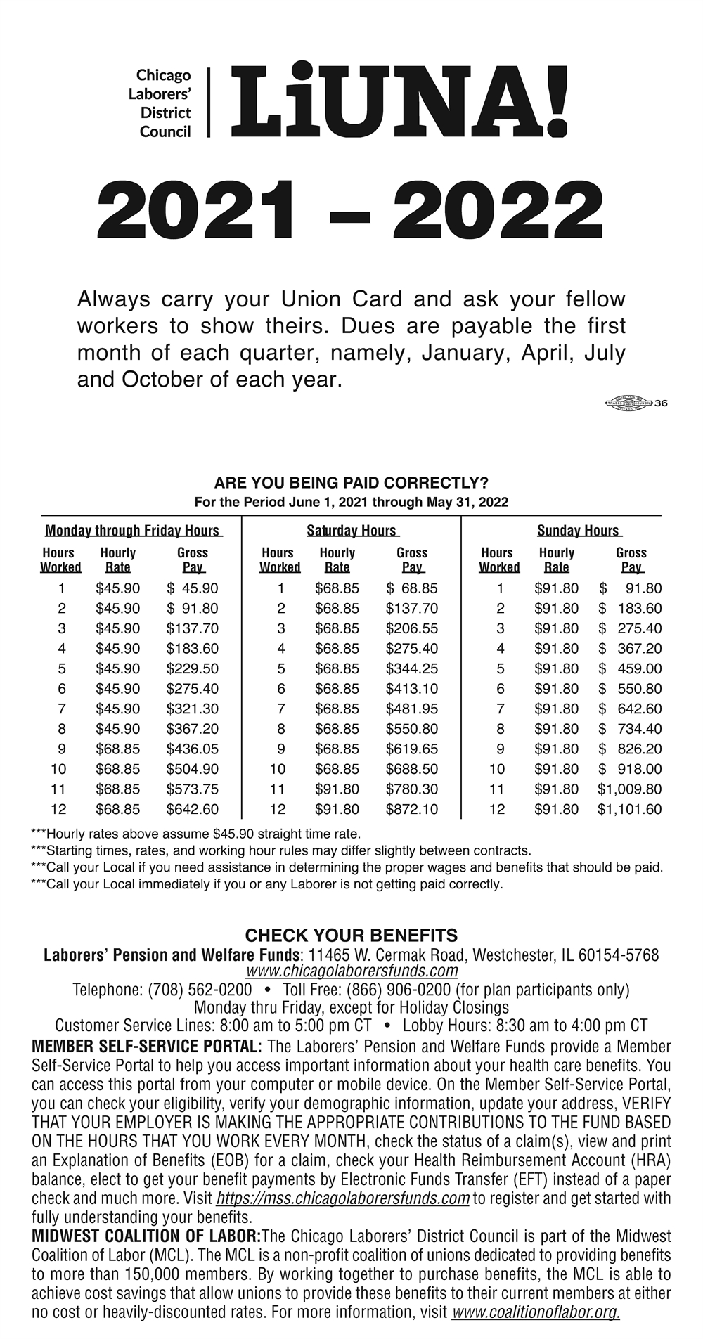 Local 682 Rates Know Your Wages - Chicago Laborers District Council